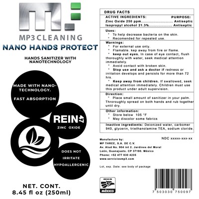 Nano Hands Protect 250 mL Label (Nano Hands Protect 250ml)